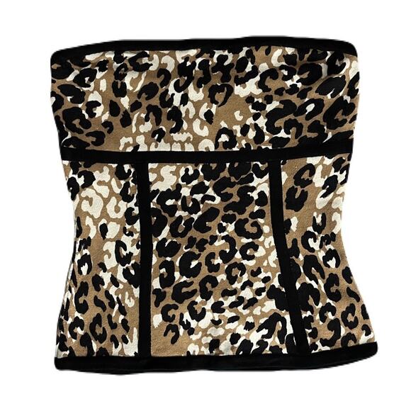 Cache Y2K Knit Animal Print Tube Top Women’s Size X-Small - Picture 1 of 3